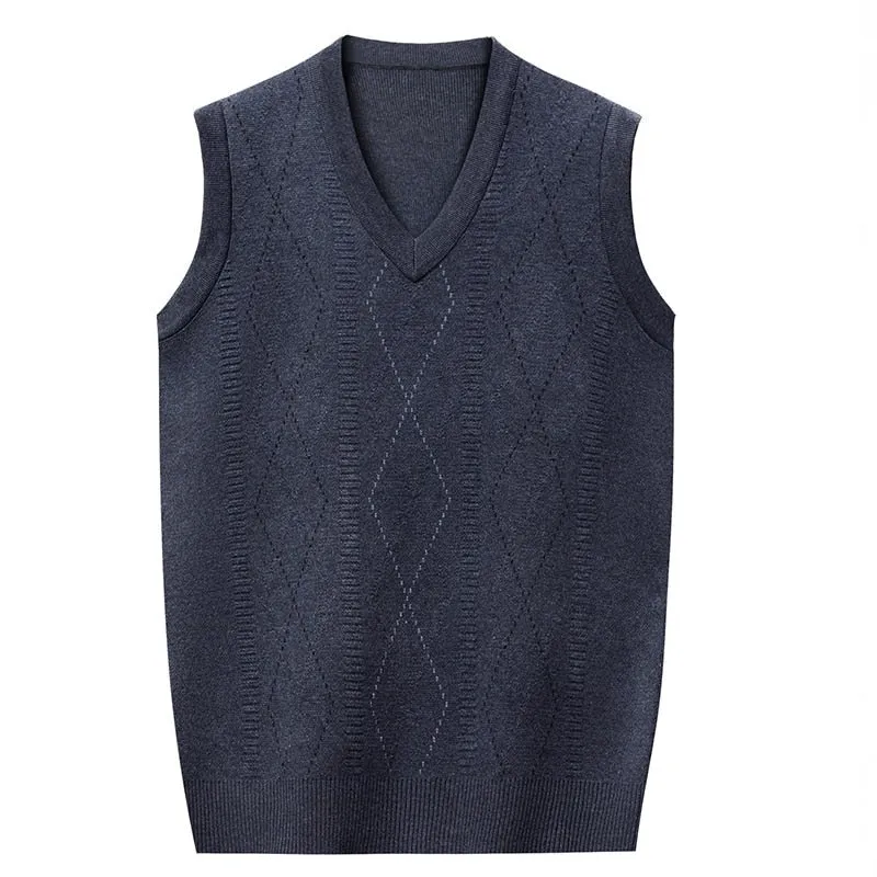 West Louis™ Formal V-Neck Sleeveless Knit Sweater Vest