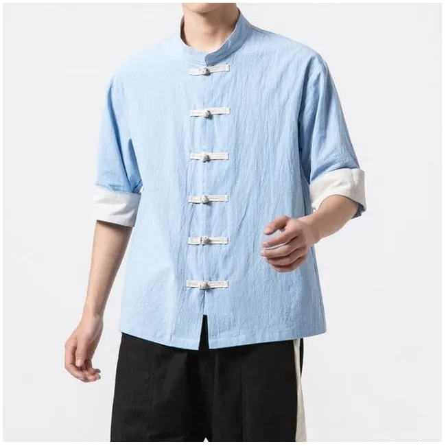 WLS Miyako Short Sleeve Cardi-Shirt Blue