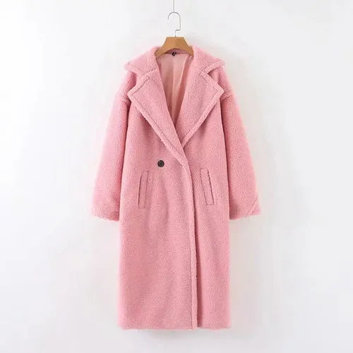 women thicker long coat overcoat outwear