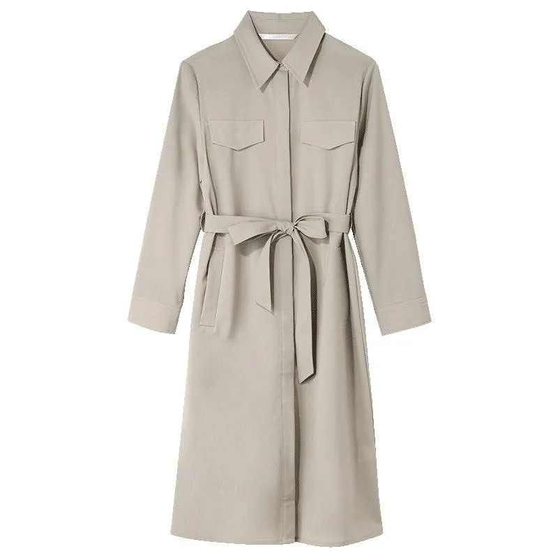 Worsted Wool Trench Dress