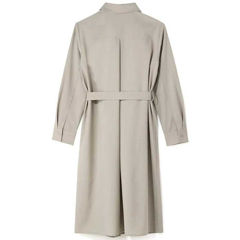 Worsted Wool Trench Dress