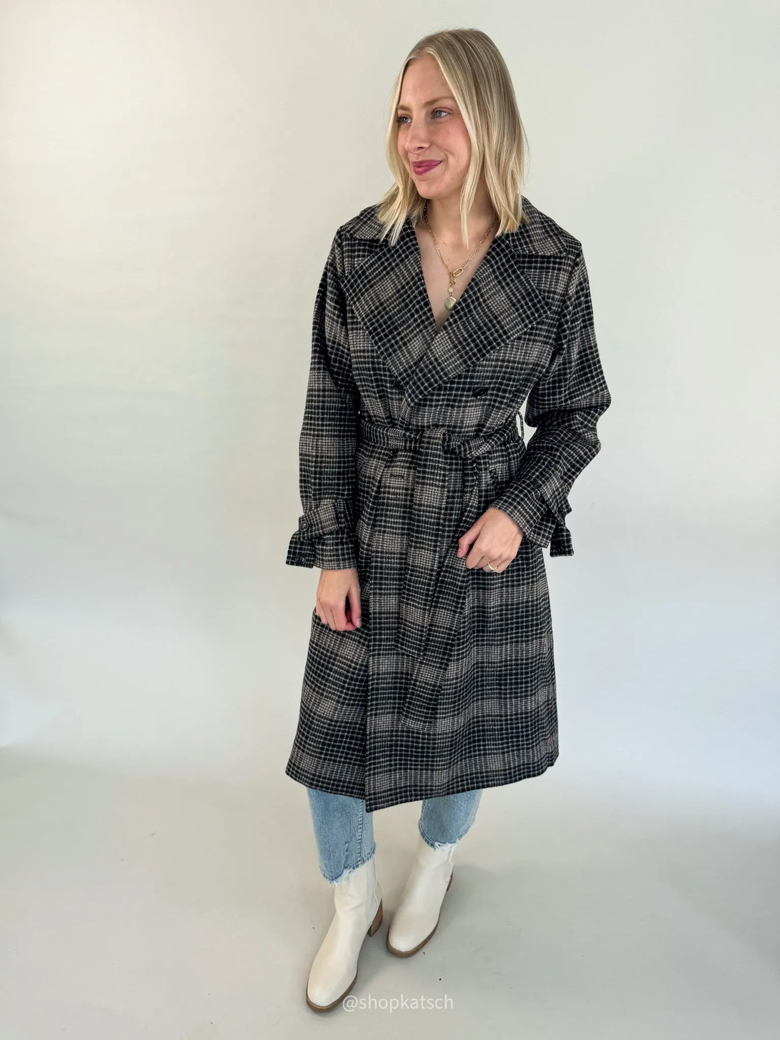 [Z SUPPLY] Jackie Plaid Trench